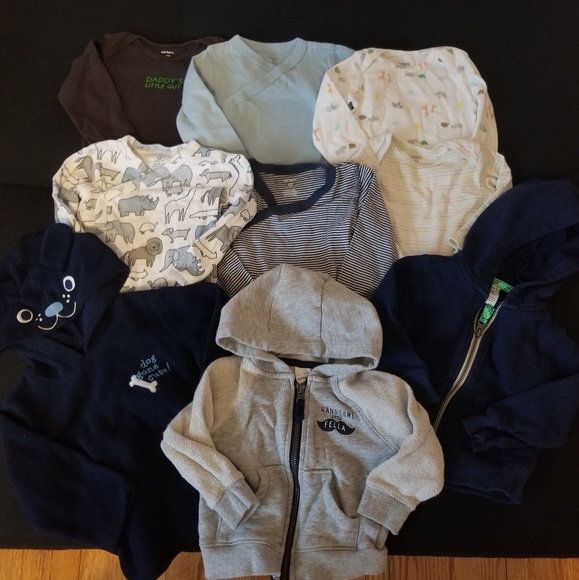 9 PC LOT ~ 12 MONTH LONG SLEEVES - Picture 1 of 1